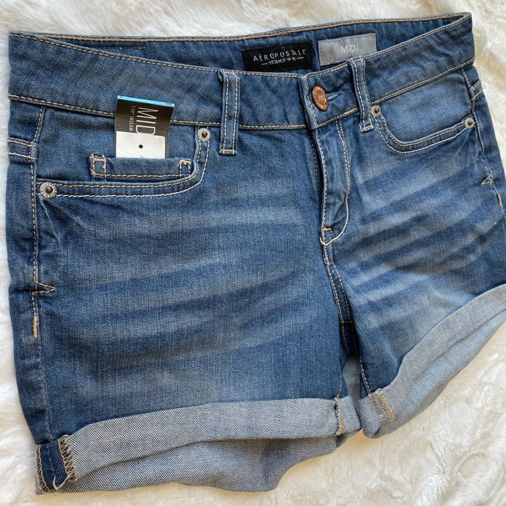 Aeropostale Midi Denim Short - Women’s 2 - Picture 5 of 7
